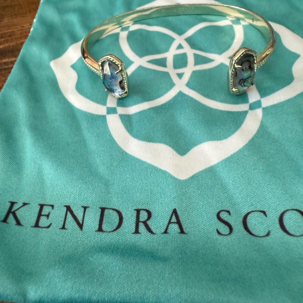 Kendra Scott Gold Cuff with Blue Accents - Picture 3 of 3